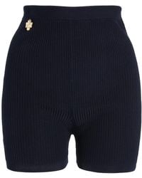 Saint Laurent - Ribbed Knit Cycling Shorts - Lyst