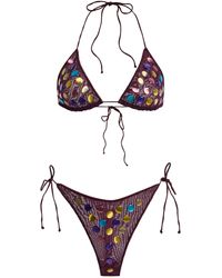 Oséree - Bubble Embellished Knit Bikini Set - Lyst