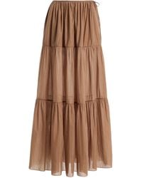 Moré Noir - June Cotton-Silk Voile Skirt - Lyst