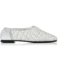 Jonathan Simkhai - Eden Embroidered Metallic Ballet Flats - Lyst