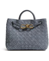 Bottega Veneta - Small Andiamo Intrecciato Suede Bag - Lyst