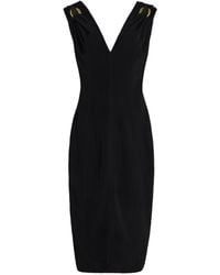 Bottega Veneta - Gathered Hardware-Detailed Linen Midi Dress - Lyst