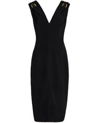 Bottega Veneta - Gathered Hardware-Detailed Linen Midi Dress - Lyst