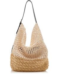 TOTEME - Belted Woven Raffia Tote Bag - Lyst