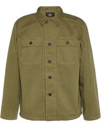 RRL Cotton-twill Military Button-up Shirt - Green