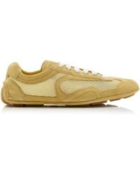 Prada - Montecarlo Re-Edition 2005 Suede-Trimmed Mesh Sneakers - Lyst