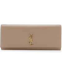 Saint Laurent - Kate Grain De Poudre Leather Clutch - Lyst