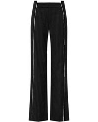 St. Agni - Deconstructed Pinstriped Wool-blend Pants - Lyst