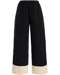 By Malene Birger - Mirabello Crepe Wide-Leg Pants - Lyst