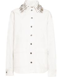 DES_PHEMMES - Collar-Embellished Stretch-Cotton Workwear Shirt - Lyst