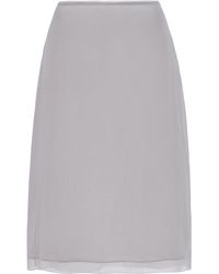 TOTEME - Silk-Chiffon Knee-Length Slip Skirt - Lyst