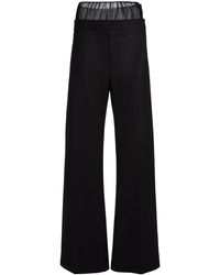 Victoria Beckham - Moda Exclusive Sheer Panel Trousers - Lyst