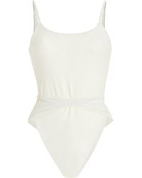 Mare Perpetua - Essential Tie-detailed Open Back One-piece Swimsuit - Lyst