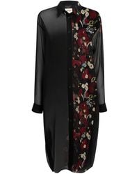KHAITE - Gloria Printed Chiffon Shirt Dress - Lyst
