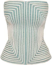ANDRES OTALORA - Nyota Alma Embroidered Linen Top - Lyst
