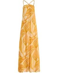 Alexis - Amalfi Printed Chiffon Maxi Dress - Lyst