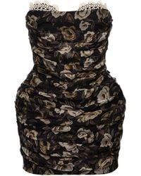 Magda Butrym - Lace-Trimmed Stretch-Silk Mini Dress - Lyst