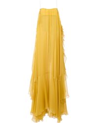 Chloé - Organic Silk Mousseline Maxi Dress - Lyst
