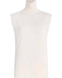 TOTEME - Sleeveless Wool-Silk Turtleneck Top - Lyst
