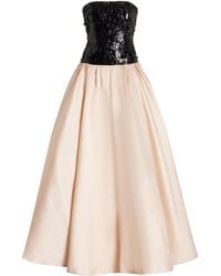 Pamella Roland - Sequined Satin Ball Gown - Lyst