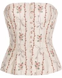 Agua Bendita - Abelia Navegante Linen Top - Lyst