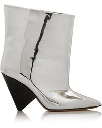 Isabel Marant - Miyako Mirrored-leather Ankle Boots - Lyst