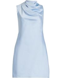Significant Other - Annabel Draped Satin One-shoulder Mini Dress - Lyst