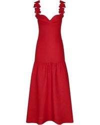 ANDRES OTALORA - Ser Arte Linen Maxi Dress - Lyst