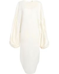 Khaite - Zelma Oversized Silk Midi Dress - Lyst