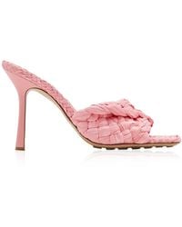 Bottega Veneta - Stretch Raffia Sandals - Lyst