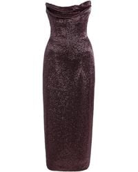 Wiederhoeft - Ivy Beaded Midi Dress - Lyst