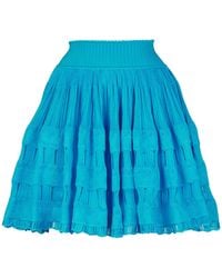 Alaïa - Pointelle-knit Crinoline Mini Skirt - Lyst
