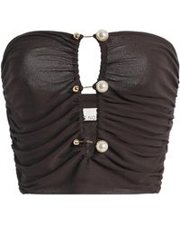 Moré Noir - Goya Strapless Jersey Top - Lyst