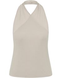 St. Agni - Wrap Halter Top - Lyst
