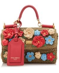 Dolce & Gabbana - My Sicily Floral-Embellished Crochet Bag - Lyst