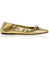 Golden Goose - Amy Laminated Leather Ballet Flats - Lyst