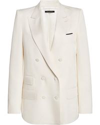 Tom Ford - Silk Twill Double-Breasted Blazer - Lyst