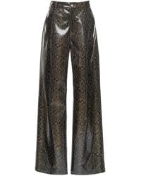 DES_PHEMMES - Snake-Embossed Wide-Leg Pants - Lyst
