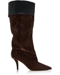 Paris Texas - Ines Reverse Suede Mid-Calf Boots - Lyst