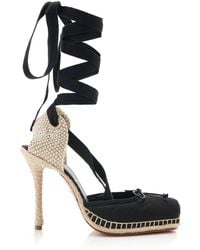 Christian Louboutin - Cassiadrilla 100Mm Linen Espadrille Pumps - Lyst