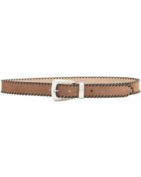 KHAITE - Benny Whipstitch Suede Belt - Lyst