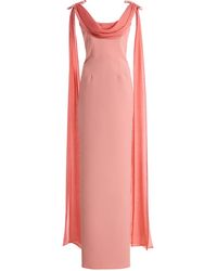 The New Arrivals Ilkyaz Ozel - Exclusive Morticia Sash-Detailed Crepe Maxi Dress - Lyst