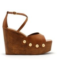 Cult Gaia - Orly Platform Leather Sandals - Lyst