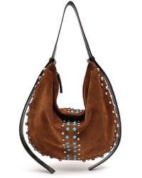 Siedres - Mona Studded Suede Shoulder Bag - Lyst