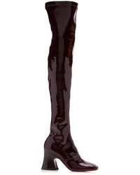 Chloé - Janis Patent Leather Over-The-Knee Boots - Lyst