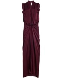 Michael Kors - Draped Satin Charmeuse Column Gown - Lyst