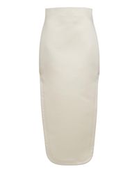 A.W.A.K.E. MODE - Slit-Detail Satin Midi Skirt - Lyst
