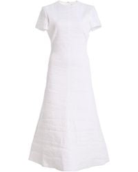 Brandon Maxwell - The Ridley A-Line Linen-Blend Midi Dress - Lyst