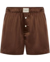 Comme Si - La Boxer Classica Silk-Charmeuse Shorts - Lyst