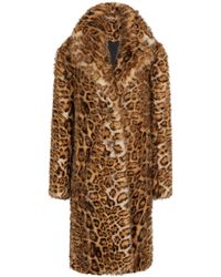 Rabanne - Leopard Faux Fur Coat - Lyst
